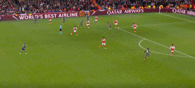 斯凯利后场, 下半场, 枪手快攻